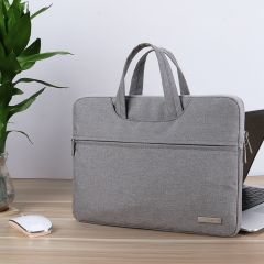 手提电脑包适用联想华为matebook13苹果macbookair13.3笔记本男14寸女公文包 灰色