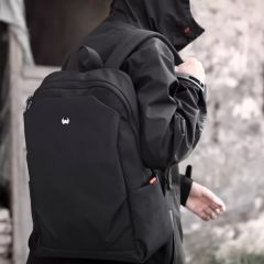 双肩包男士背包电脑包韩版休闲时尚潮流初中高中大学生书包男潮牌 黑色